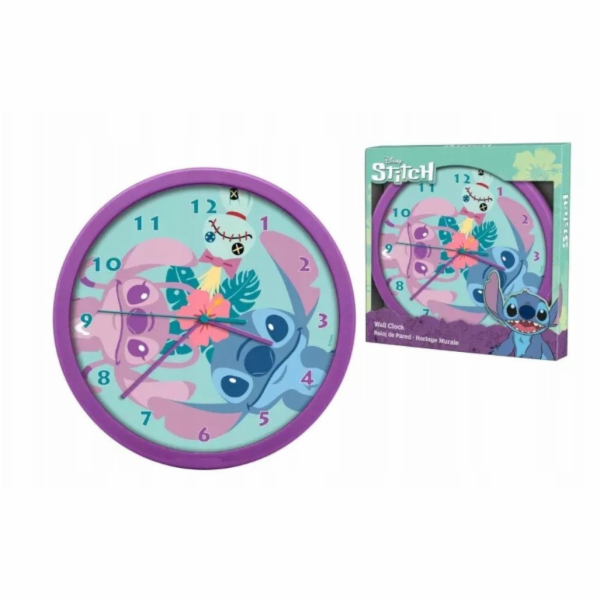 Kids Euroswan Nástěnné hodiny Stitch Angel 25cm