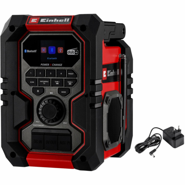 Einhell TE-CR 18 Li DAB+/FM/BT - Solo (rot/schwarz, Bluet...