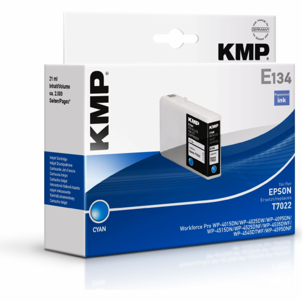 KMP E134 cartridge modra kompatibilni s Epson T7022