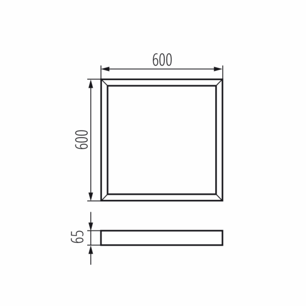 Montážní rám Kanlux pro panel LED ADTR-H 6060 v adaptéru ...