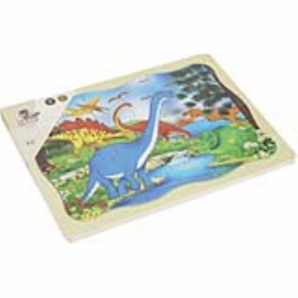 BABU - Dřevěné puzzle dinosaurus - 24 dílků