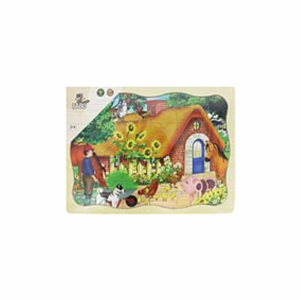 BABU - Dřevěné puzzle chaloupka - 24 dílků