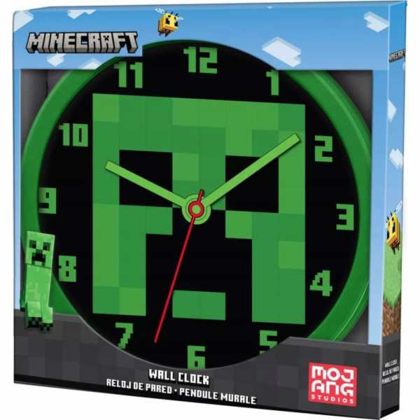 Kids Euroswan Nástěnné hodiny Minecraft 25 cm