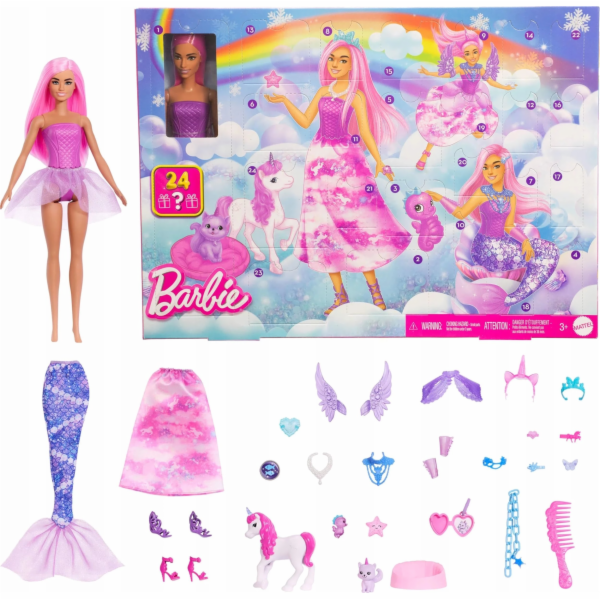 Mattel Adventní kalendář Barbie 2025