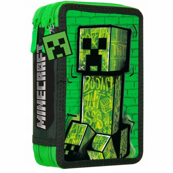 Kids Euroswan Dvoukomorový penál s doplňky z Minecraftu