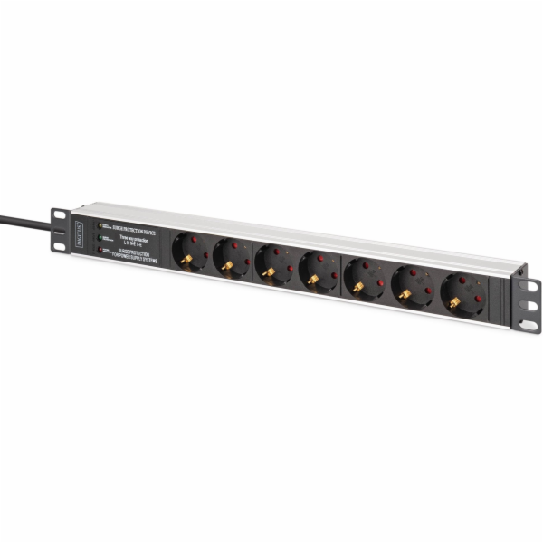 Digitus Prodlužovací kabel PDU Rack 19" s přepěťovou ochr...