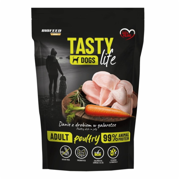 BIOFEED Tasty Dogs Life Poultry - vlhké krmivo pro psy - ...
