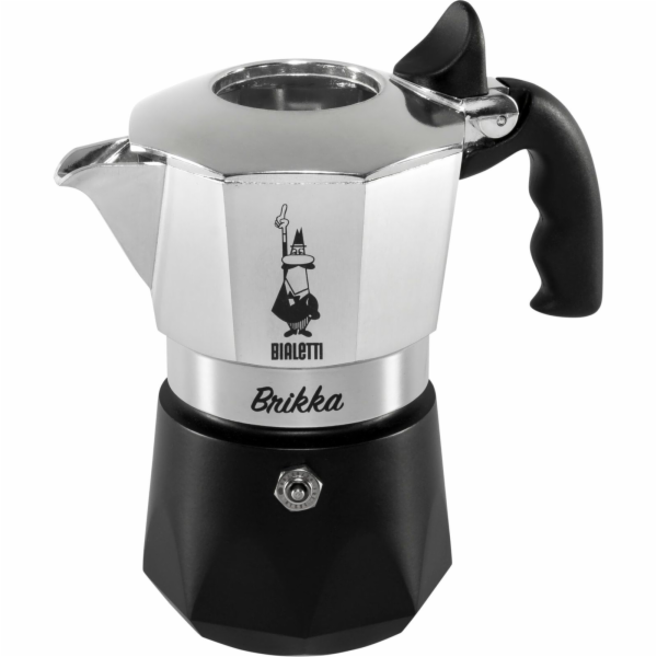 Bialetti Brikka Moka konvička 0,1 l Černá, Nerezová ocel