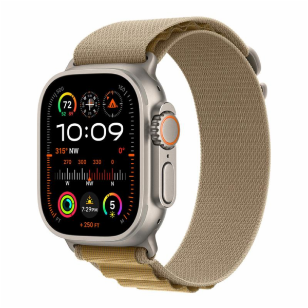 Apple Watch 49mm Tan Alpine Loop - Large - Natural Titani...