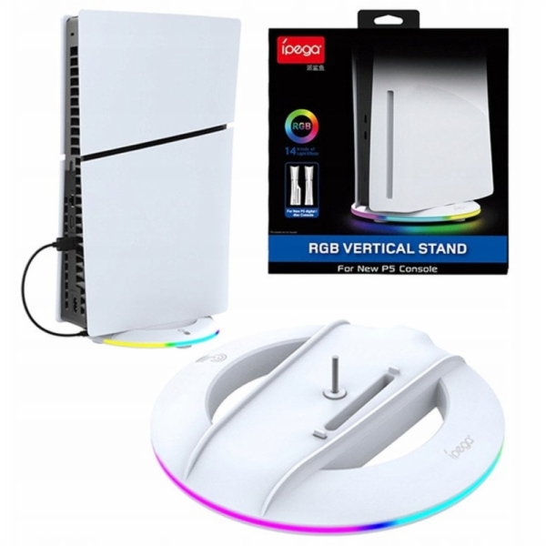 IPEGA P5S025S Vertikální stojan s RGB pro PS5 Slim/PS5 Pr...