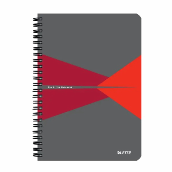 Leitz zápisník Office A5 čtverečkovaný, drátěná vazba, PP...