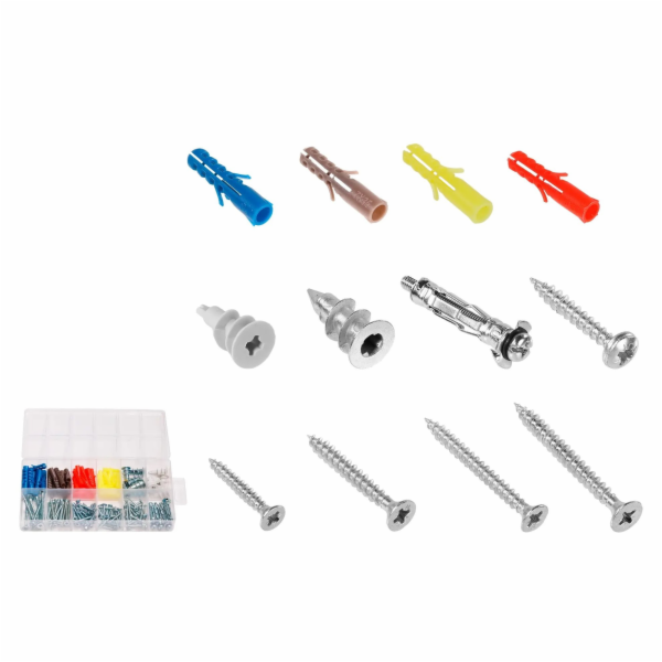 Wadfow Hmoždinka s vrutem, sada 140ks