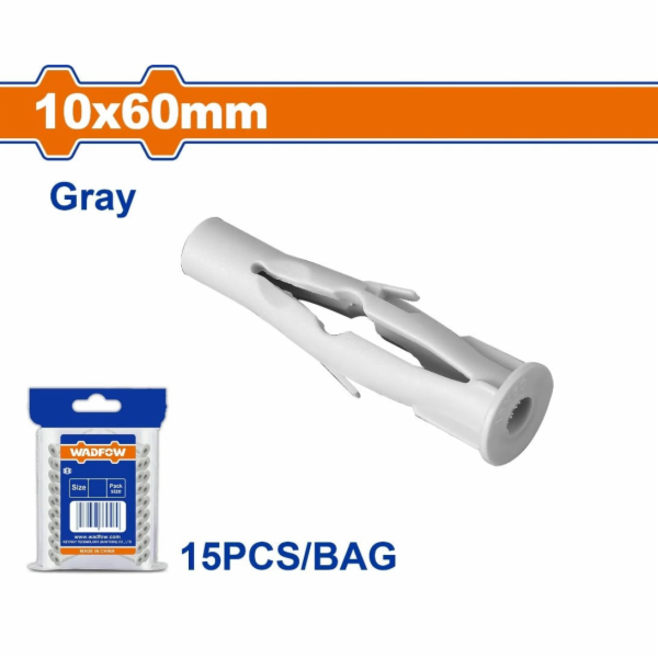 Wadfow Hmoždinka univerzální 10x60mm, sada 15 ks