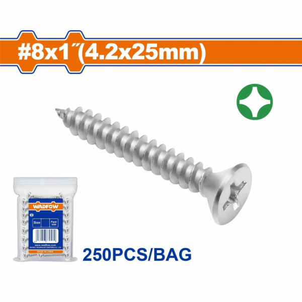 Wadfow Vrut samořezný ZH 4.2x25mm, sada 250 ks