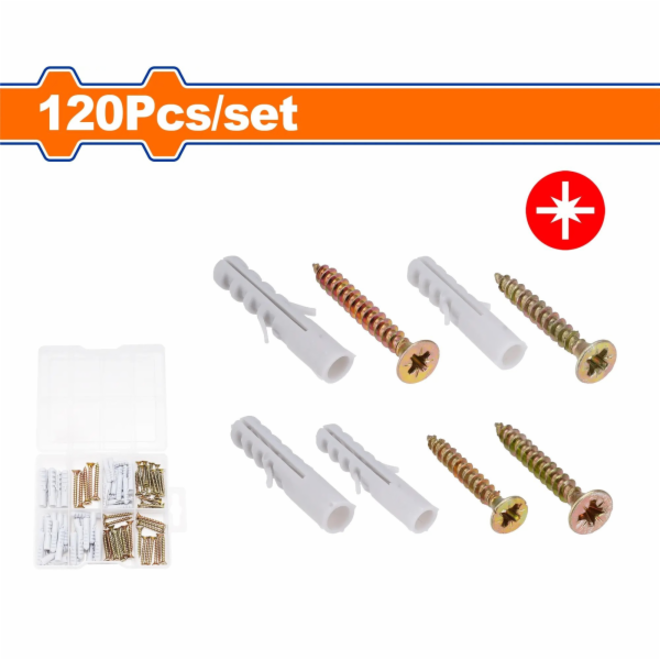 Wadfow Vrut do dřevotřísky sada 120ks