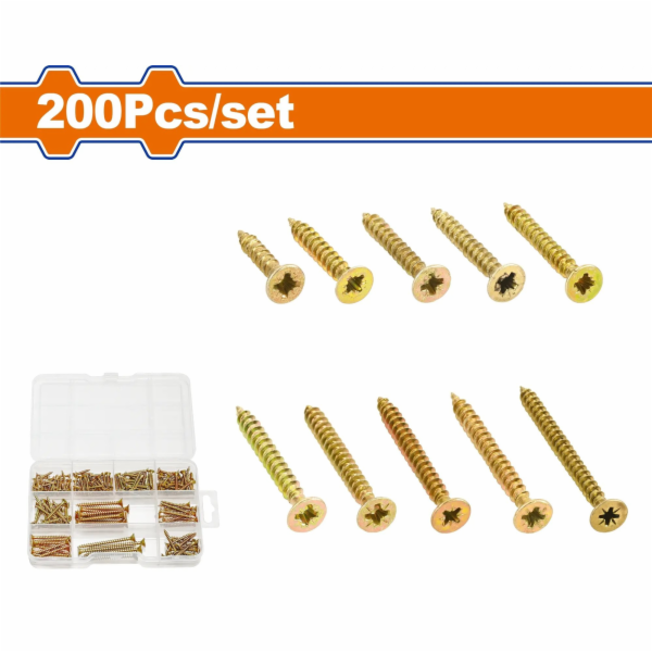 Wadfow&nbsp;Vrut&nbsp;do&nbsp;dřeva&nbsp;sada&nbsp;200&nbsp;ks