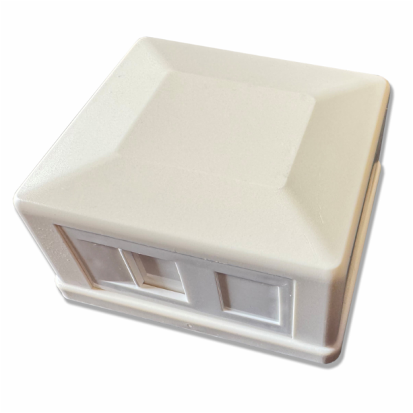 Neosazená zásuvka na omítku pro 1 keystone protiprachová