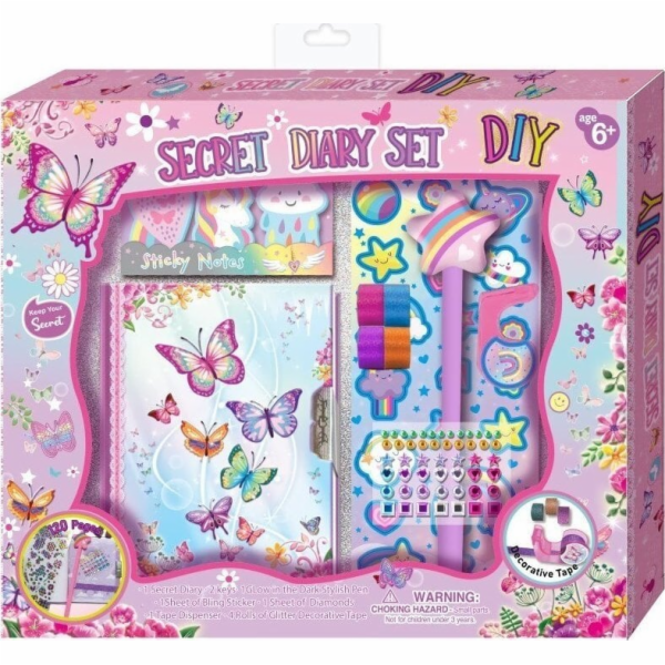 Pulio Pecoware diář na zip s příslušenstvím - motýli