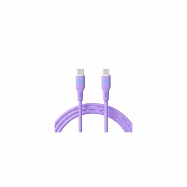 Akyga Kabel USB-C / USB-C 1m AK-USB-70 60W, Purple Silicone