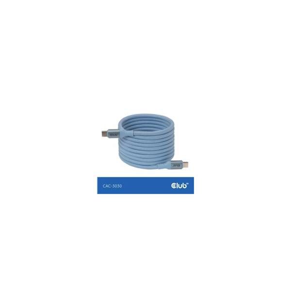 Club3D Kabel magnetický USB-C, 240W PD3.1, 480 Mbps, 2m, ...