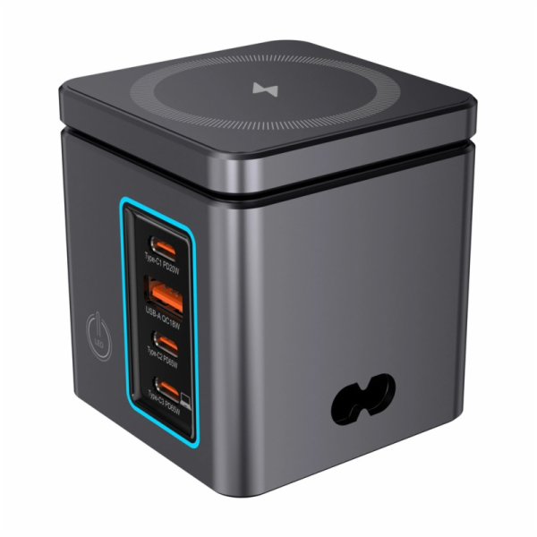 Blitzwolf BW-i113 GaN, USB-A, 3xUSB-C, 105W síťová nabíječka