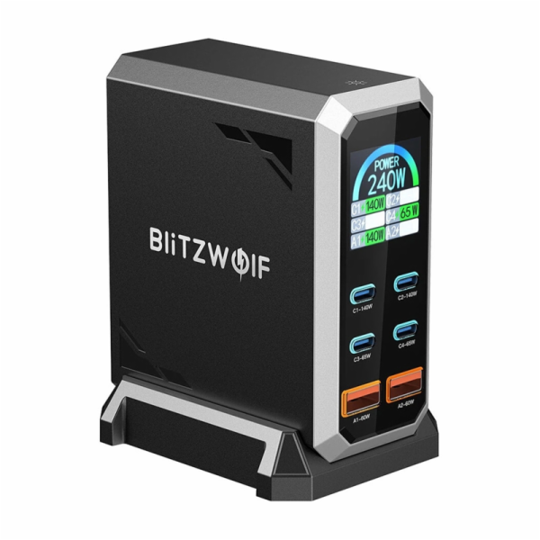 Blitzwolf BW-S31 2xUSB-A, 4xUSB-C, PD, 240W síťová nabíje...