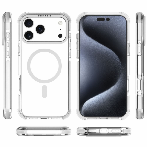 Cubenest Kryt na iPhone 17 Pro Max MagPro Strong Guard bílý