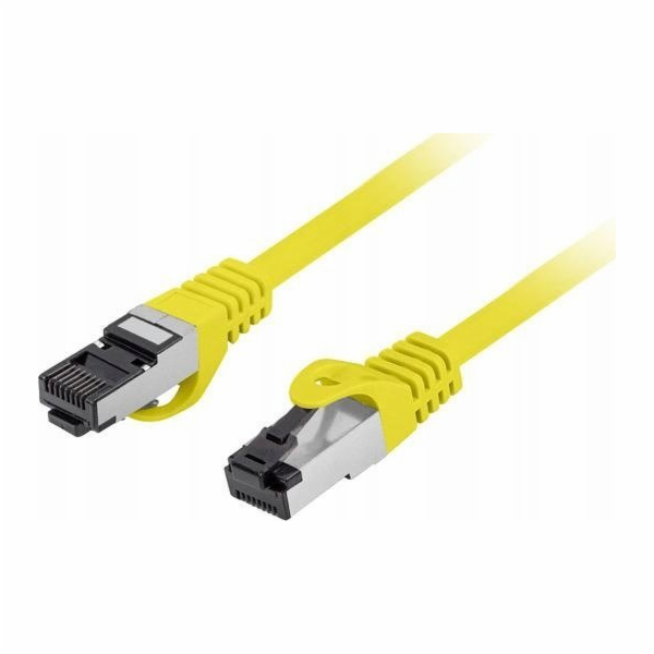 Lanberg Patchcord cat.8.1 S/FTP LSZH CU 0,5m žlutý, fleke...