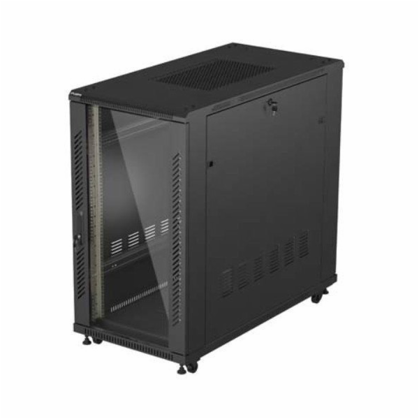 Lanberg 19" 22U 600x1200 černá stojící racková skříň se s...