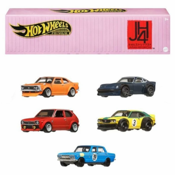 Hot Wheels Sada 5 prémiových kovových vozidel z Japonska