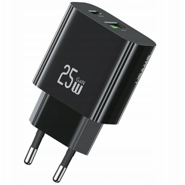 USAMS 25W nabíječka do zásuvky 1x USB-C 1x USB-A Rychlona...