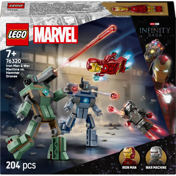LEGO Marvel Iron Man a War Machine vs. Hammer Drones 76320
