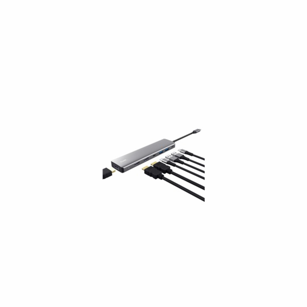 TRUST Dokovací stanice DALYX 7v1, 1xDP, 2xHDMI, 2xUSB-C, ...