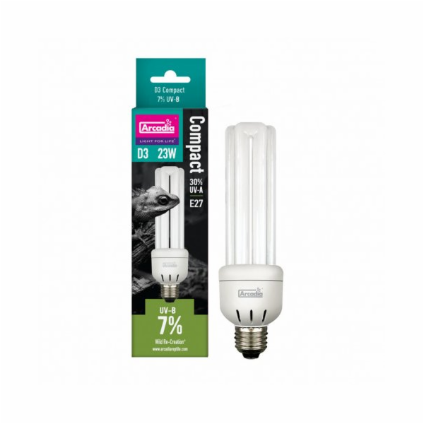 Arcadia D3 Compact Reptile Lamp 23W 7.0 UVB