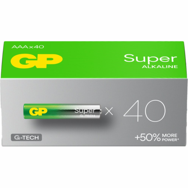 GP 1x40 super alkalických baterií 1,5 V AAA Micro