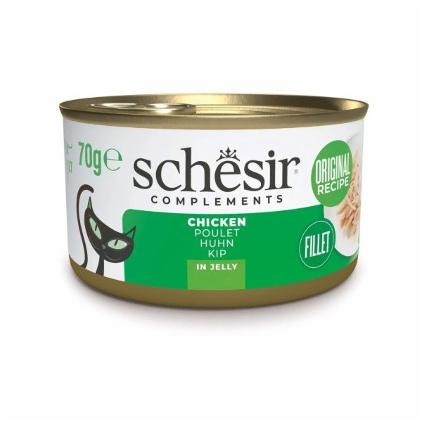 SCHESIR Chicken in jelly - mokré krmivo pro kočky - 70g