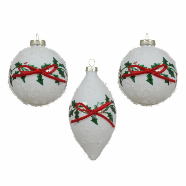 Vánoční hračka na stromeček, 8 cm, sklo