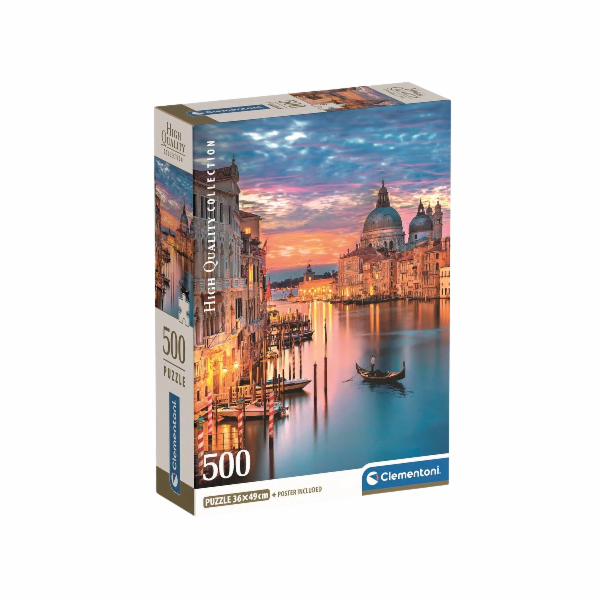 Clementoni - Puzzle 500 Osvětlené Benátky