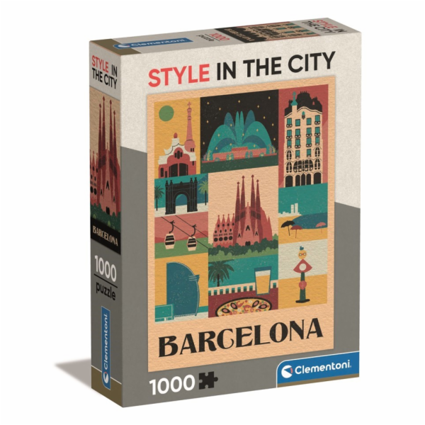 Clementoni - Puzzle 1000 Style in the city Barcelona Comp...