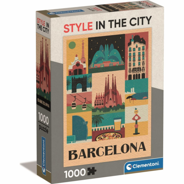 Clementoni - Puzzle 1000 Style in the city Barcelona Comp...