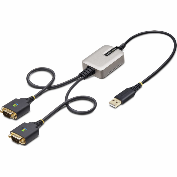StarTech.com 2ft (60cm) 2-Port USB to Serial Adapter Cabl...
