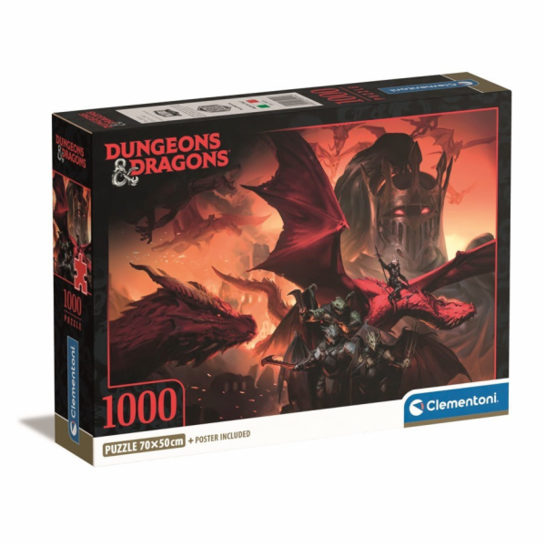 Clementoni - Puzzle 1000 Dungeons & Dragons - Compact