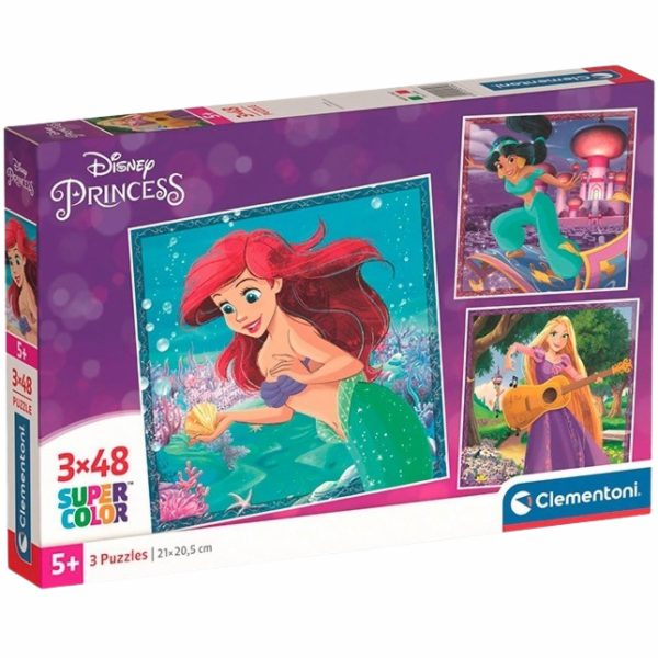 Clementoni - Puzzle 144 Disney princezny 3x48 dílků