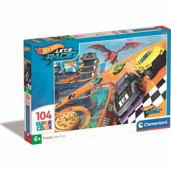 Clementoni - Puzzle 104 Hot Wheels