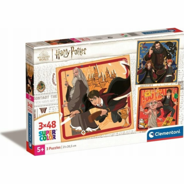 Clementoni - Puzzle 3x48 Square Harry Potter