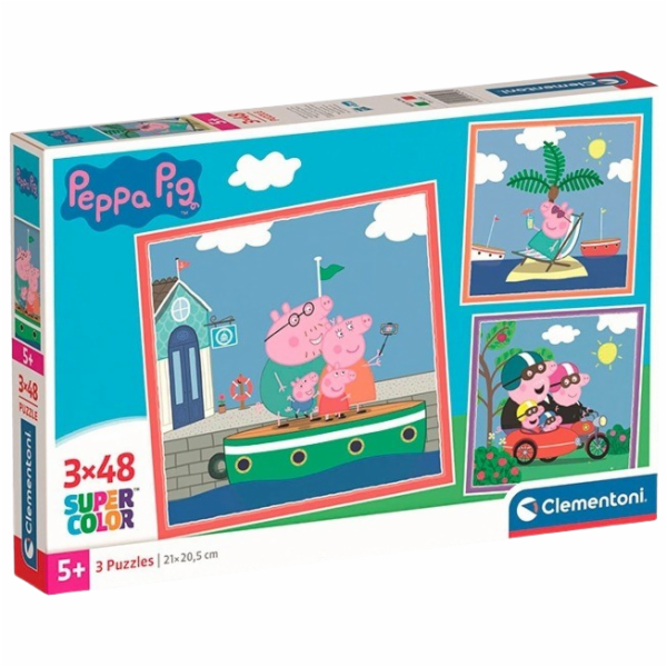 Clementoni - Puzzle 144 Prasátko Peppa 3x48 dílků