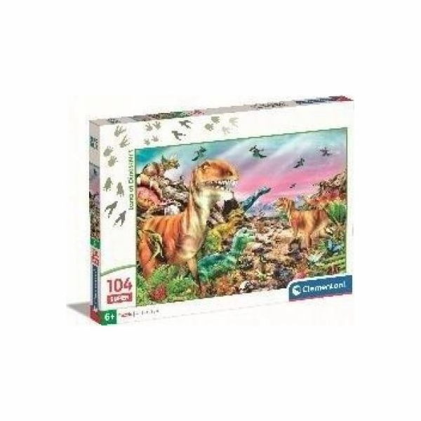 Clementoni - Puzzle 104 Země dinosaurů