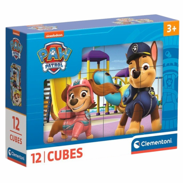 Clementoni - Obrázkové kostky - Tlapková Patrola 12 kostek