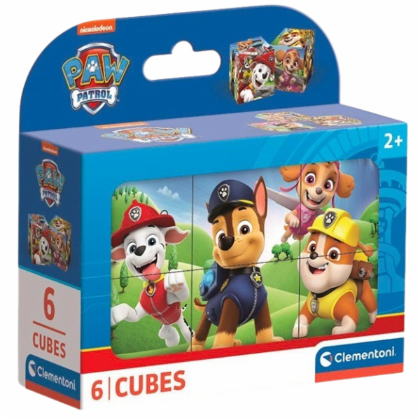 Clementoni - Obrázkové kostky - Tlapková Patrola 6 kostek