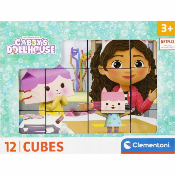 Clementoni - Obrázkové kostky - Gábin kouzelný domek 12 k...